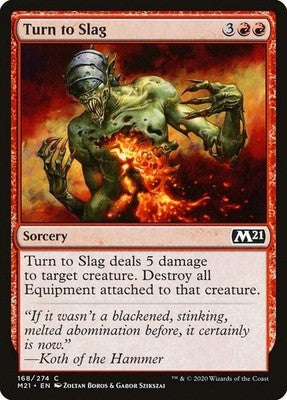 Turn to Slag M21 168 NM Magic: The Gathering