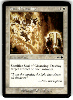 Seal of Cleansing Nemesis 18 C Magic: The Gathering Lightly Played
