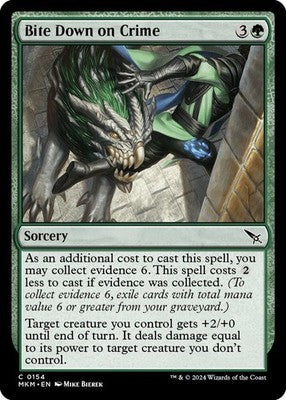 Bite Down on Crime MKM 154 NM Magic: The Gathering
