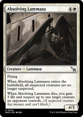 Absolving Lammasu MKM 2 NM Magic: The Gathering