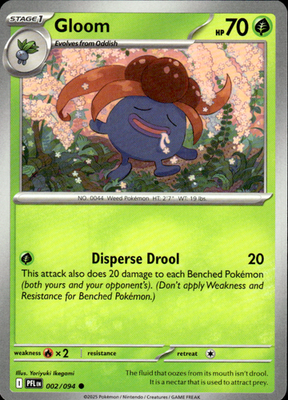 Gloom Phantasmal Flames 002/094 Common Pokémon — English Near Mint