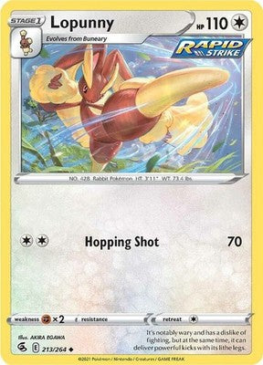Lopunny 213/264 SWSH08: Fusion Strike Pokémon TCG