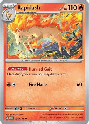Rapidash 030/182 SV10: Destined Rivals Pokémon TCG