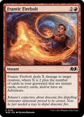 Frantic Firebolt WOE 130 NM Magic: The Gathering
