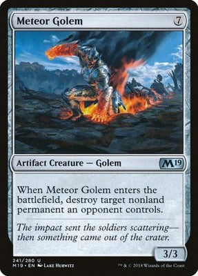 Meteor Golem M19 241 NM Magic: The Gathering