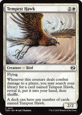 Tempest Hawk TDM 31 Foil NM Magic: The Gathering