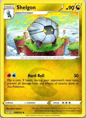 Shelgon 108/203 Uncommon Evolving Skies Pokemon Near Mint