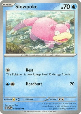 Slowpoke 042/198 SV01: Scarlet & Violet Base Set Reverse Holofoil Pokémon TCG