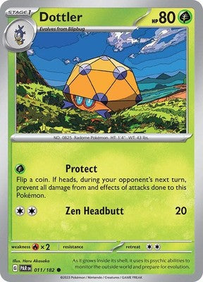 Dottler 011/182 SV04: Paradox Rift Reverse Holofoil Pokémon TCG