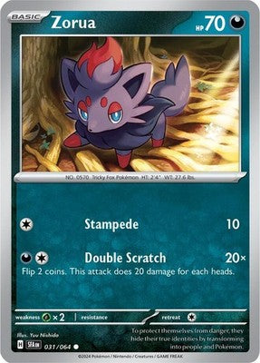 Zorua 031/064 SV: Shrouded Fable Reverse Holofoil Pokémon TCG
