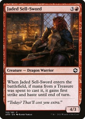 Jaded Sell-Sword AFR 152 Foil NM Magic: The Gathering