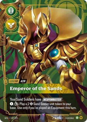 Azir, Emperor of the Sands 197/221 Spiritforged Foil Riftbound: League of Legend