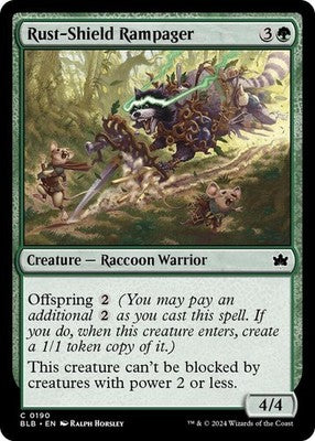 Rust-Shield Rampager BLB 190 NM Magic: The Gathering