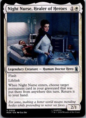 Night Nurse, Healer of Heroes 26 Marvel Super Heroes Magic: The Gathering NM