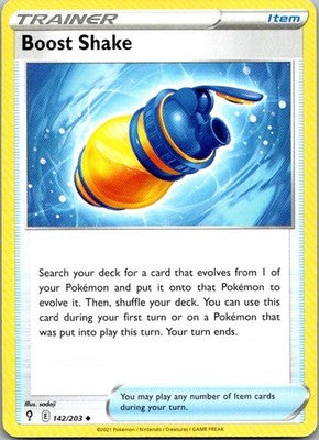Boost Shake 142/203 Uncommon Evolving Skies Pokemon Near Mint
