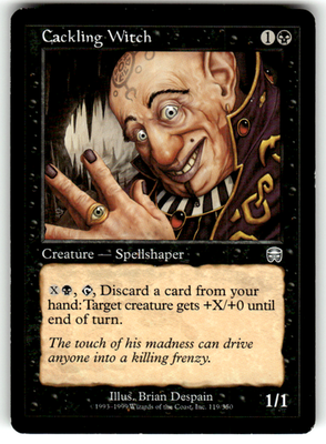 Cackling Witch Mercadian Masques 119 U Magic: The Gathering Lightly Played