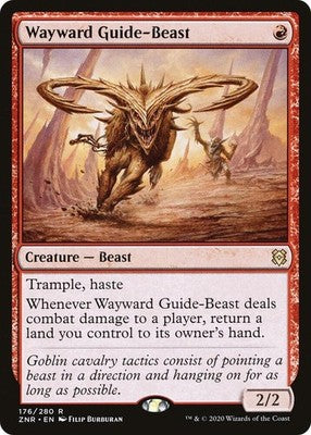 Wayward Guide-Beast ZNR 176 Foil NM Magic: The Gathering