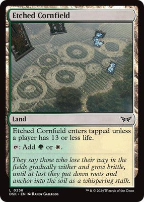 Etched Cornfield DSK 258 Foil NM Magic: The Gathering