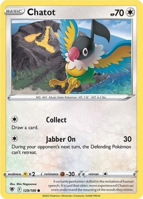 Chatot 129/189 SWSH10: Astral Radiance Pokémon TCG