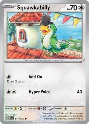 Squawkabilly 141/159 SV09: Journey Together Pokémon TCG