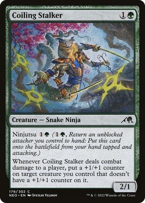 Coiling Stalker NEO 179 Foil NM Magic: The Gathering