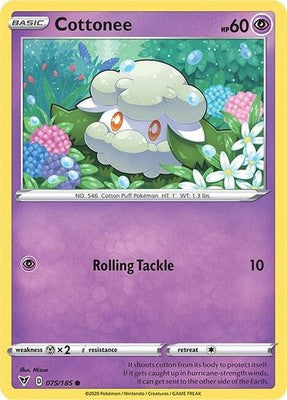 Cottonee 075/185 SWSH04: Vivid Voltage Pokémon TCG