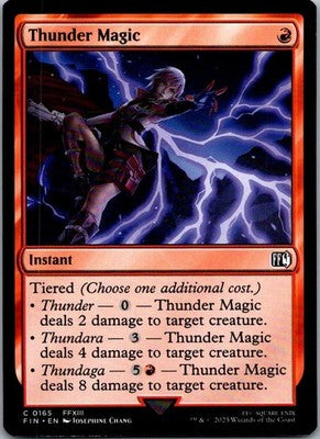 Thunder Magic 165 Common FINAL FANTASY Magic: The Gathering Near Mint
