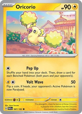 Oricorio 067/182 SV04: Paradox Rift Reverse Holofoil Pokémon TCG