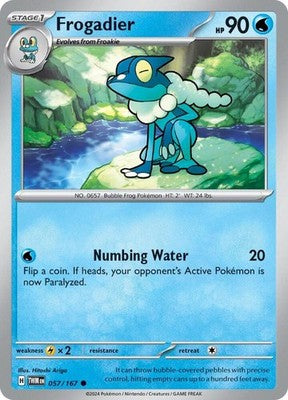 Frogadier 057/167 SV06: Twilight Masquerade Reverse Holofoil Pokémon TCG