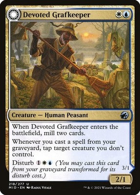 Devoted Grafkeeper // Departed Soulkeeper MID 218 LP Magic: The Gathering