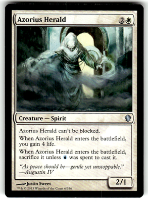 Azorius Herald Commander 2013 6 U Magic: The Gathering Near Mint