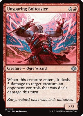 Unsparing Boltcaster TDM 130 NM Magic: The Gathering