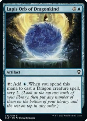 Lapis Orb of Dragonkind CLB 82 NM Magic: The Gathering