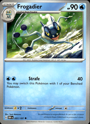 Frogadier Obsidian Flames 057/197 Uncommon Pokémon — English Near Mint