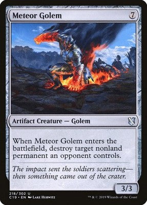 Meteor Golem C19 218 NM Magic: The Gathering