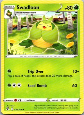 Swadloon 010/264 Uncommon Fusion Strike Pokemon Lightly Played