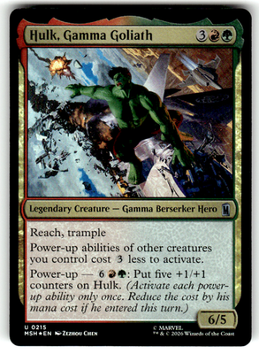 Hulk, Gamma Goliath Marvel Super Heroes 215 U Foil Magic: The Gathering
