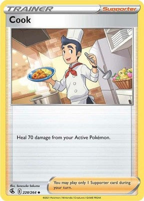 Cook 228/264 SWSH08: Fusion Strike Reverse Holofoil Pokémon TCG