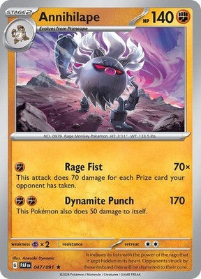 Annihilape 047/091 SV: Paldean Fates Holofoil Pokémon TCG