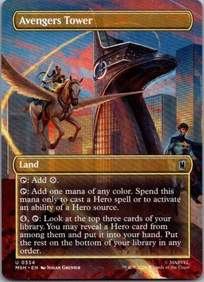 Avengers Tower (Borderless) 334 Marvel Super Heroes Magic: The Gathering NM