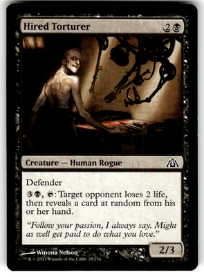 Hired Torturer Dragon's Maze 25 C Magic: The Gathering Near Mint