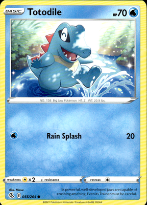Totodile Fusion Strike 055/264 Common Pokémon — English Lightly Played