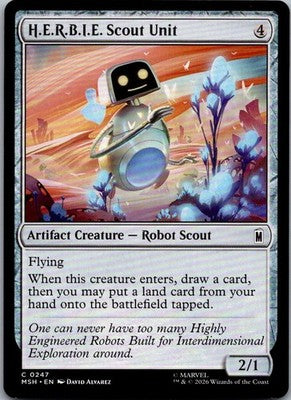 H.E.R.B.I.E. Scout Unit 247 Common Marvel Super Heroes Magic: The Gathering NM