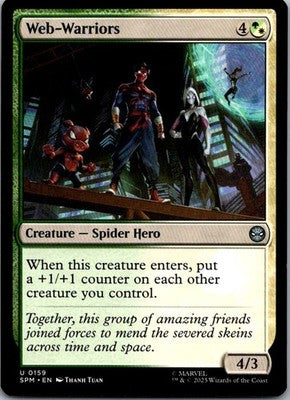 Web-Warriors 159 Uncommon Marvel's Spider-Man Magic: The Gathering Near Mint