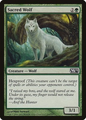 Sacred Wolf M12 194 NM Magic: The Gathering