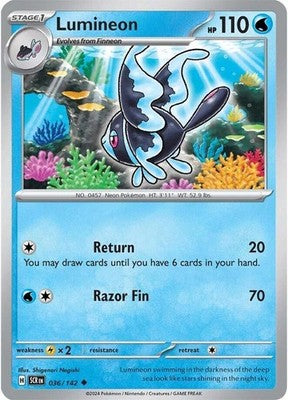 Lumineon 036/142 SV07: Stellar Crown Reverse Holofoil Pokémon TCG
