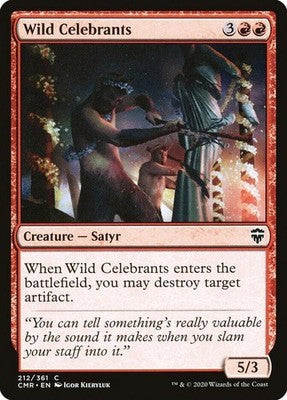 Wild Celebrants CMR 212 NM Magic: The Gathering