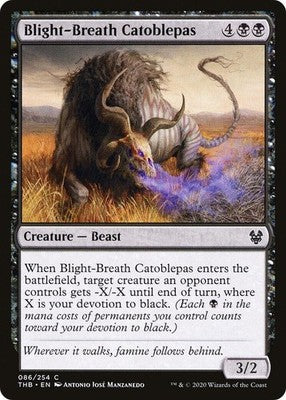 Blight-Breath Catoblepas THB 86 NM Magic: The Gathering