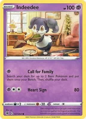 Indeedee 127/264 SWSH08: Fusion Strike Pokémon TCG