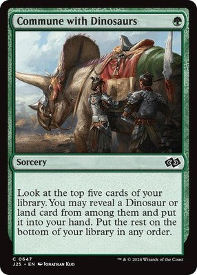 Commune with Dinosaurs J25 647 NM Magic: The Gathering